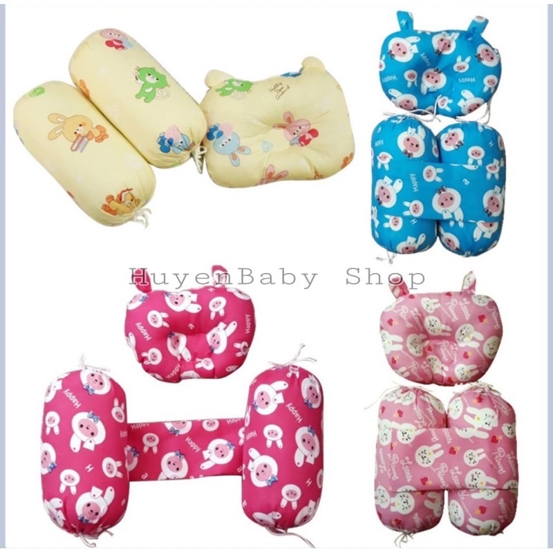 bộ chẹn bông chèn đa năng kèm gối cotton cho bé