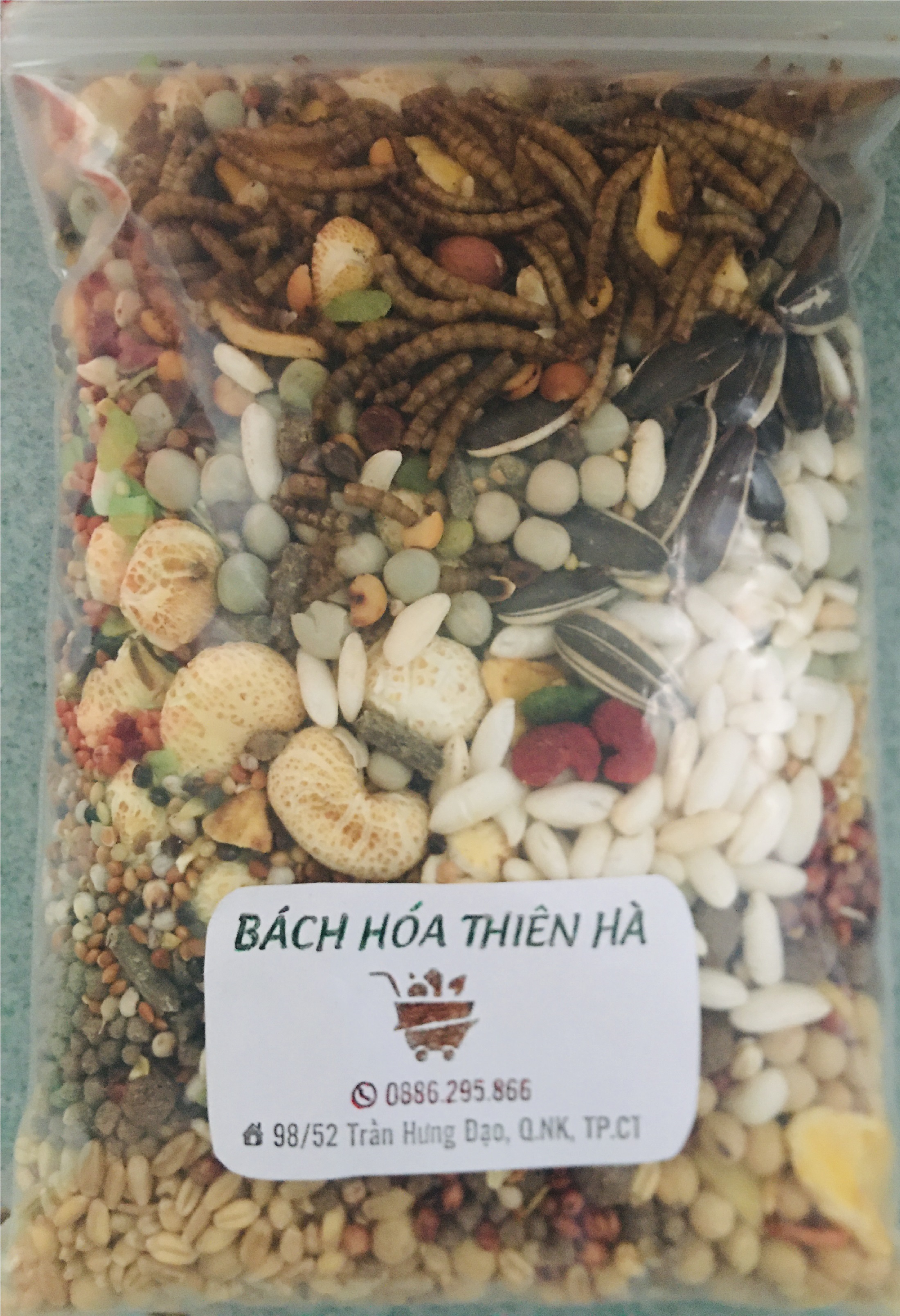 Thức ăn hamster 35 thành phần, rau củ sấy, sâu sấy