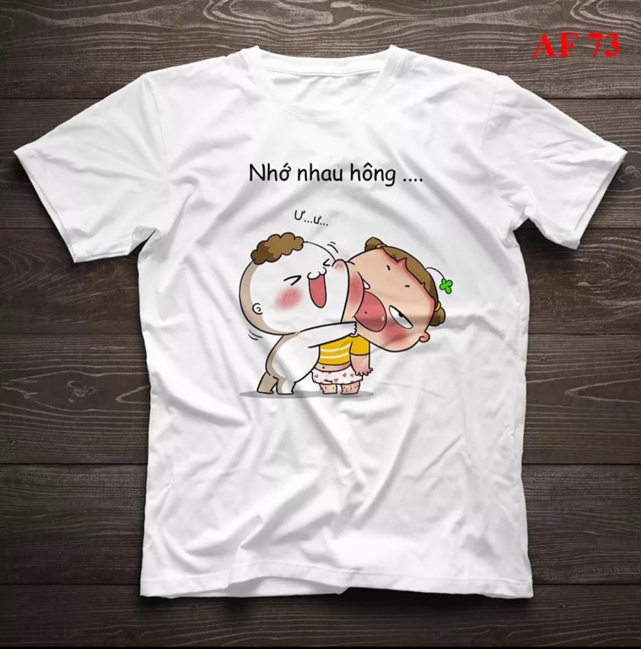 Áo thun nữ form rộng in hình Quỳnh Aka * Nhớ Nhau Không? *, dễ thương, vải dày mịn mát