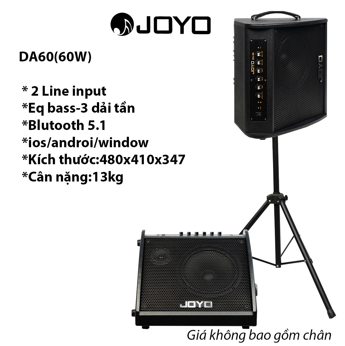 Amply liền loa dùng cho trống điện tử,keyboard.guitar bass.violin,kèn...công suất lớn 60w JOYO DA-60