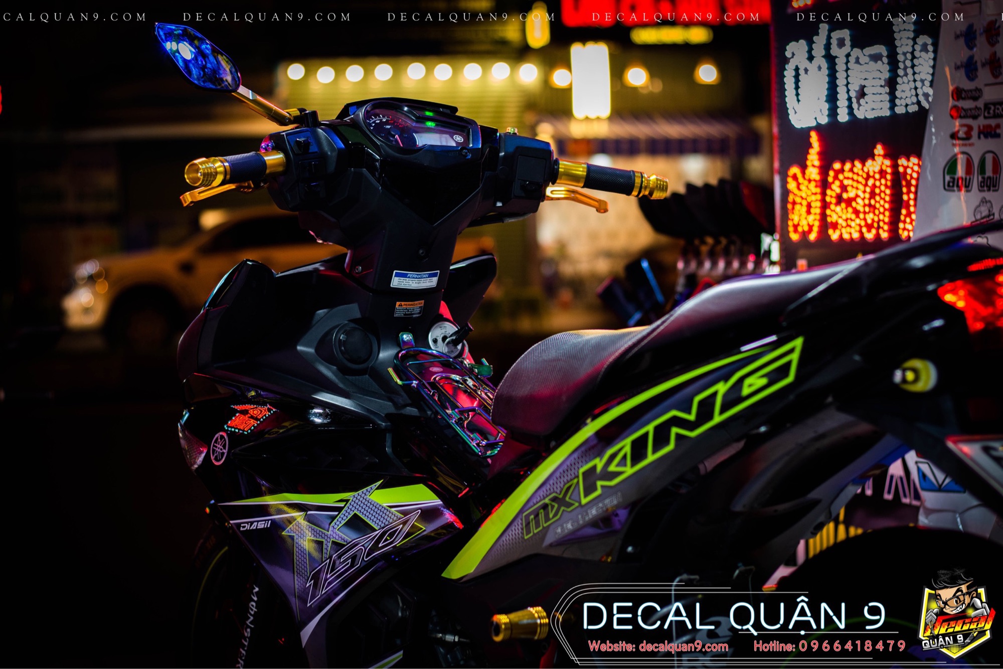 Tem rời Exciter 150 Mxking dán xe đen