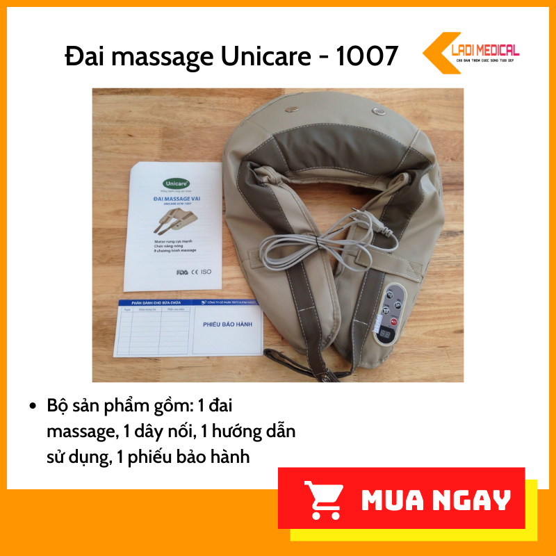 Đai massage lưng, vai, gáy Unicare