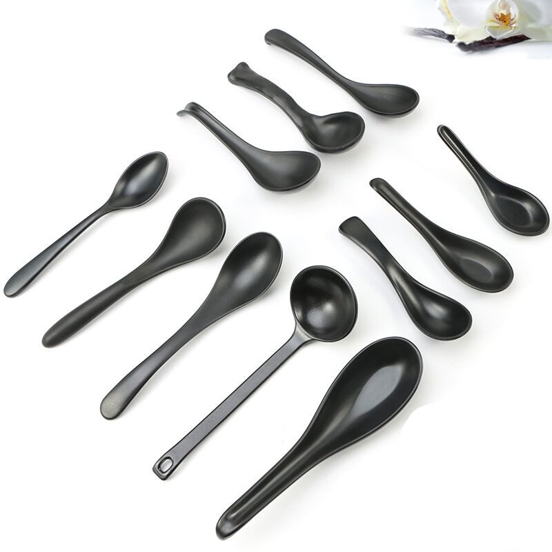 Muỗng cơm vá cơm màu đen nhám đủ size