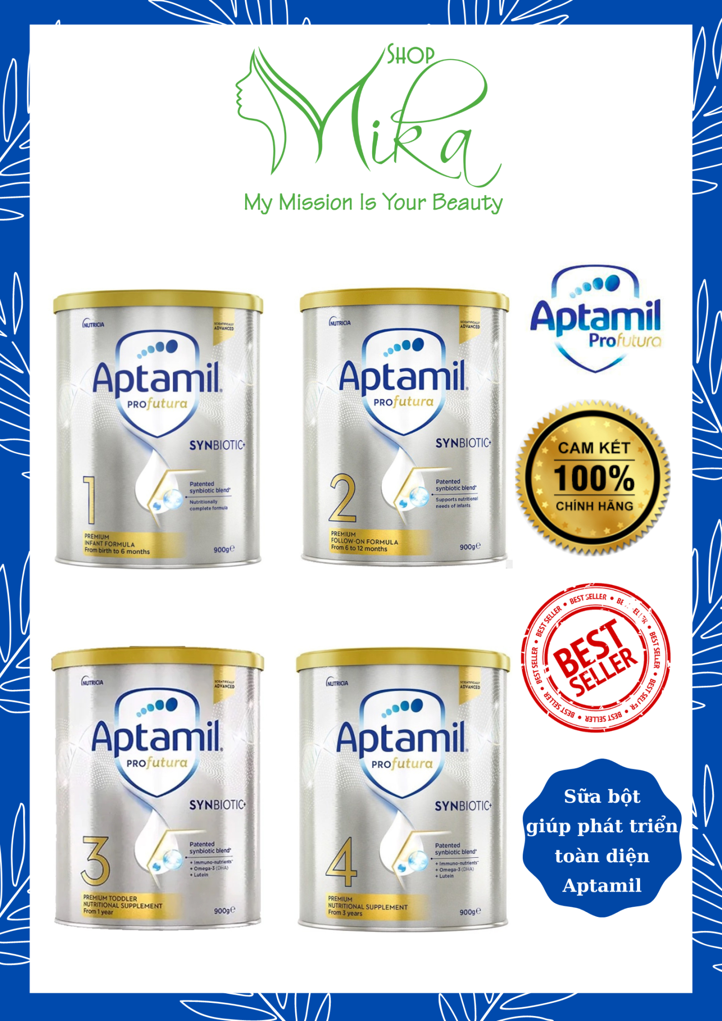 Sữa Aptamil Profutura Synbiotic Úc 900 gram [MẪU MỚI, DATE MỚI]