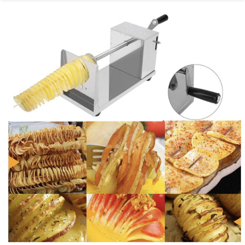 Potato cutter Tornado, tools paring Potato Tornado, cut root the tornado removable easy, small size, easy to transport and use, body stainless steel stainless steel, độ durable easy use machine fryers, snacks