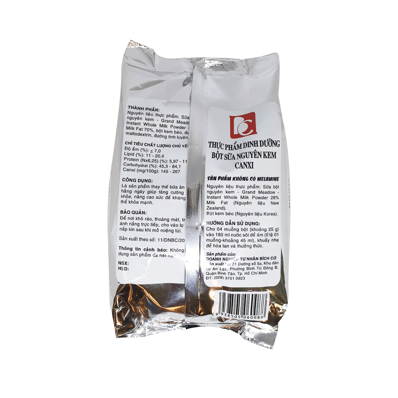 Combo 2 Túi Sữa Bột Nguyên Kem Hai Con Bò Đỏ (500g/túi)