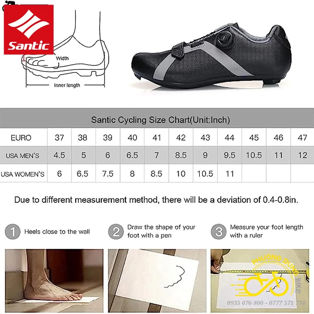 Giày can đi xe đạp thể thao Road SANTIC KS20019 (GIÀY ĐI CAN)