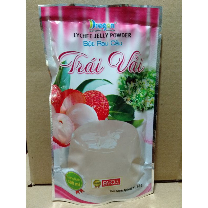 bột rau câu trái vải dragon [gói 86g]