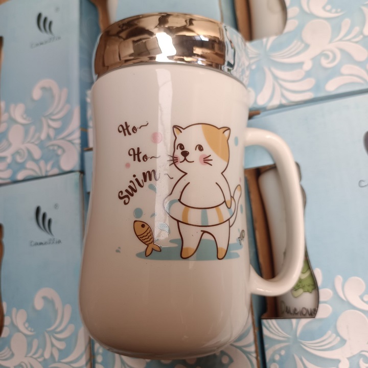 CA SỨ GIỮ NHIỆT CÓ NẮP GƯƠNG