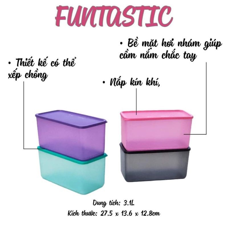 Bộ hộp Bảo quản thực phẩm Tupperware FUNTASTIC (04 hộp)