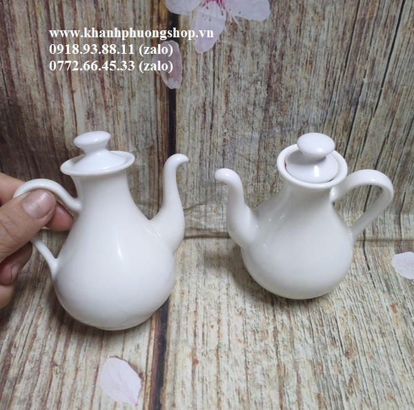 bình nước chấm sứ Minh Long - bình nước chấm sứ