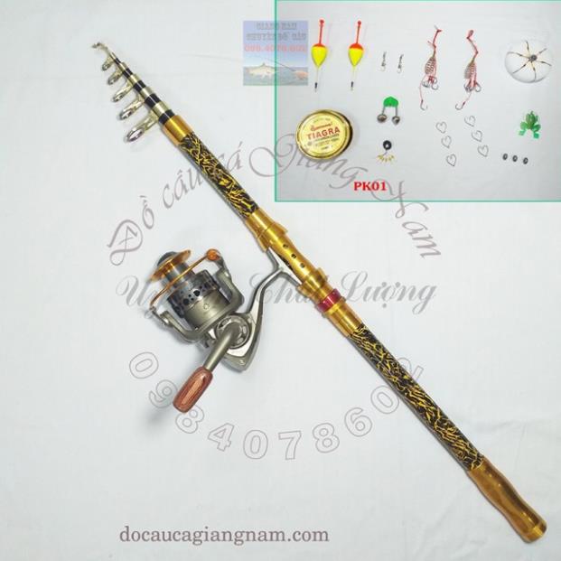 Bộ cần câu rút 3m6 + máy lc 7000 shimano - máy yumoshi lc 12 bạc đạn, tặng đủ phụ kiện