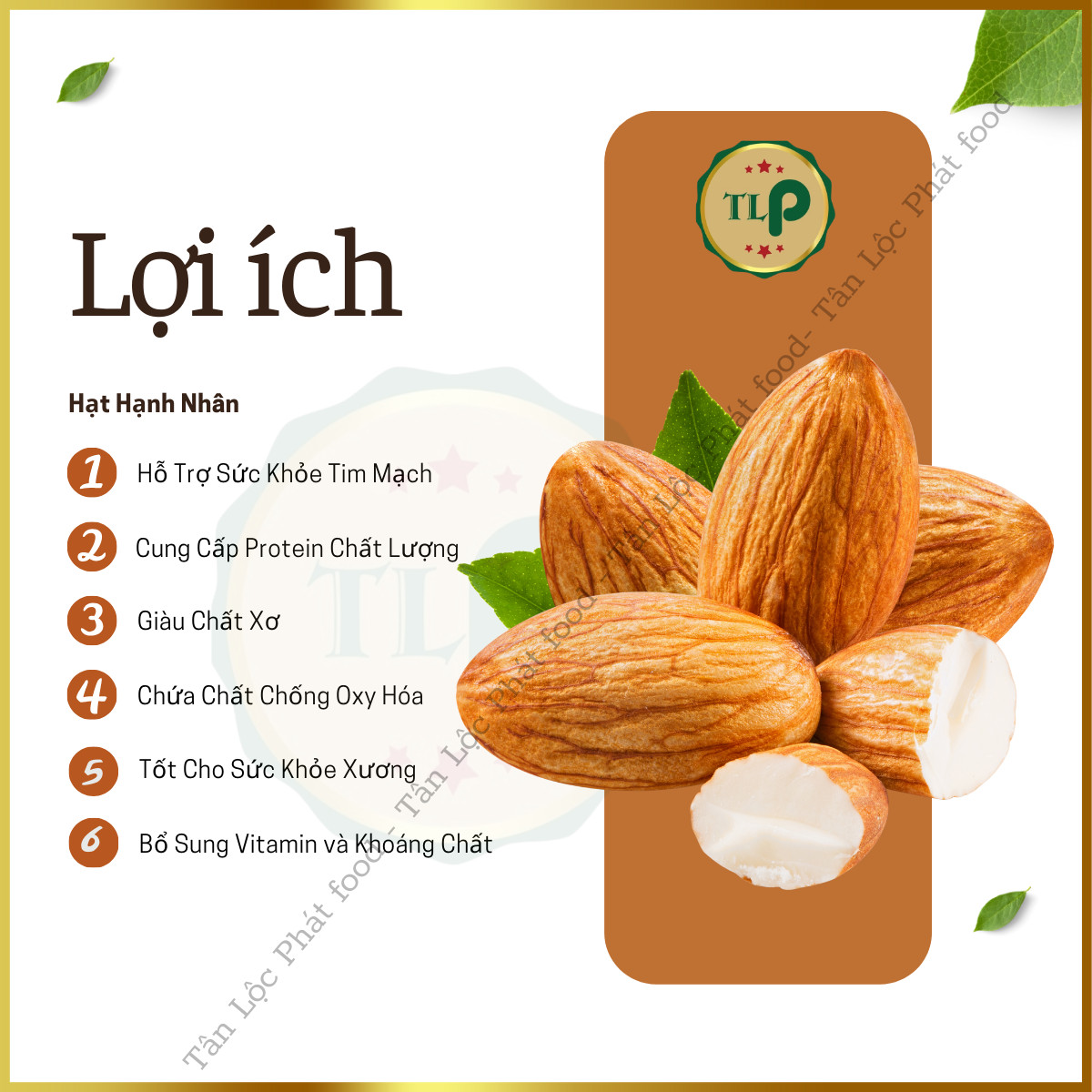 LÕI HẠT HẠNH NHÂN TÂN LỘC PHÁT HŨ 500G