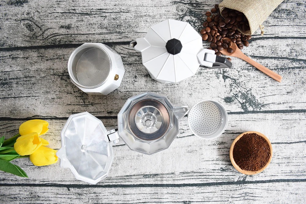 Ấm pha cà phê Moka,bình pha cà phê kiểu Ý