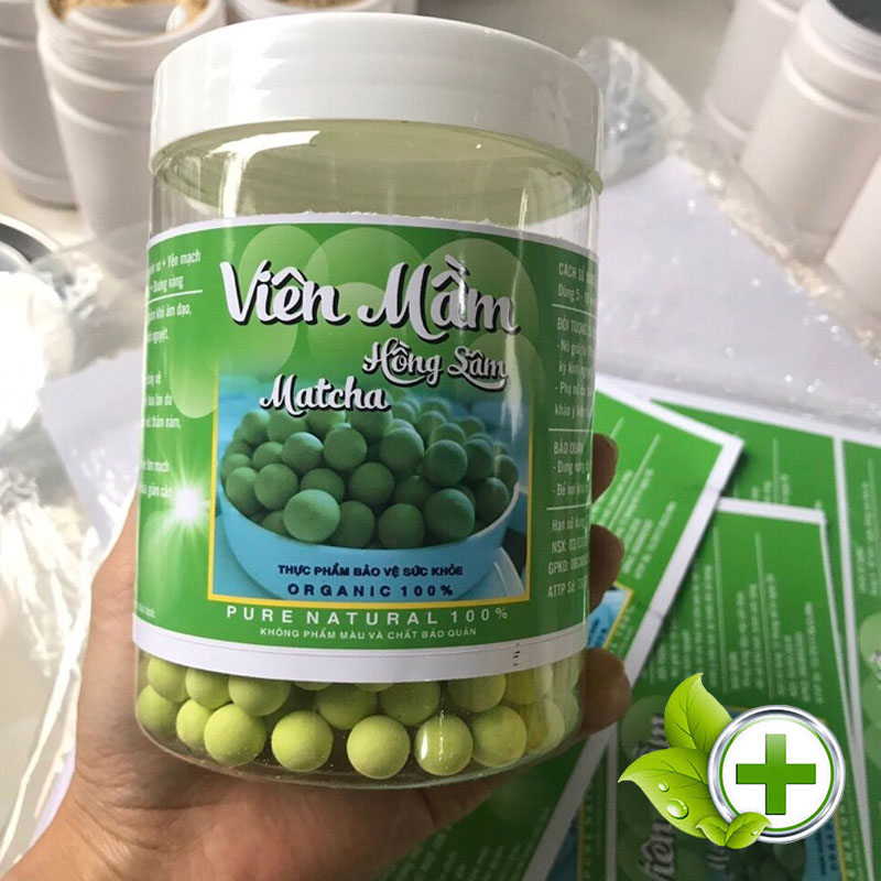 Viên Mầm Hồng Sâm Matcha ( Hộp 500gram )