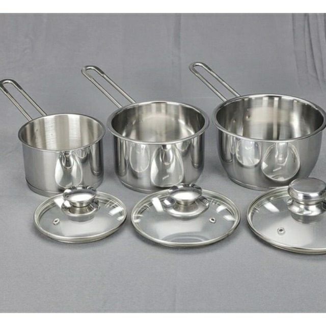 Quánh 3 đáy inox cao cấp  size 14 cm (Quánh quấy bột )