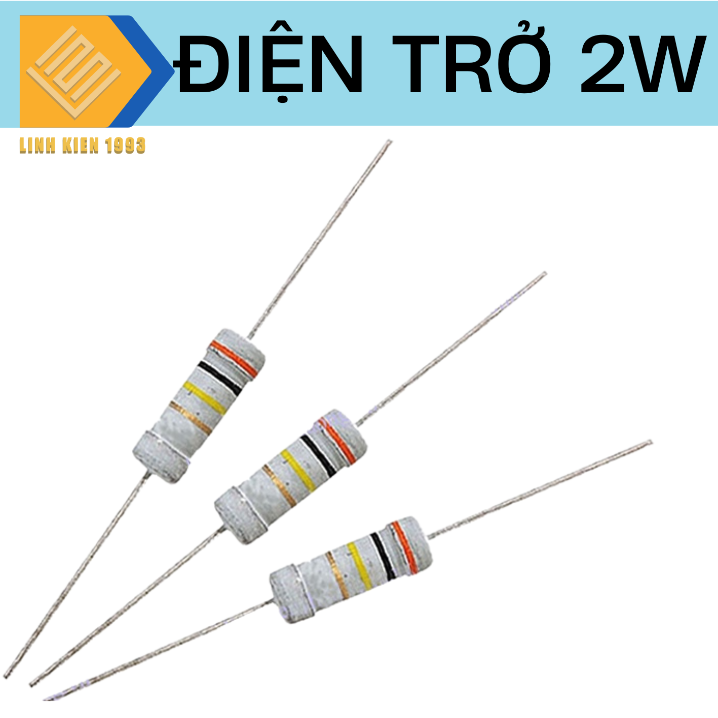 (5 con) - Điện Trở 68 Ohm 2W 5% 4 Vòng Màu
