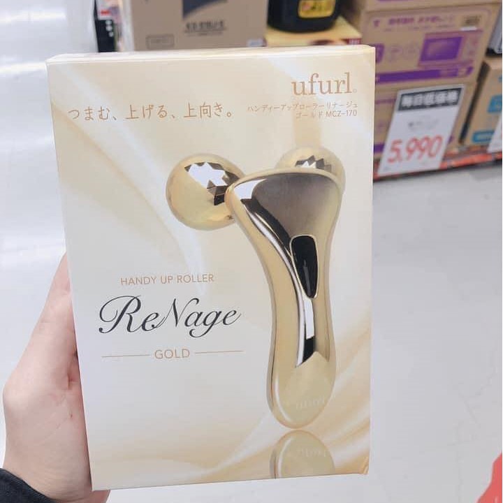 [HCM]Thanh lăn massage nâng cơ HANDY UP ROLLER RENAGE GOLD UFURL [NỘI ĐỊA NHẬT]