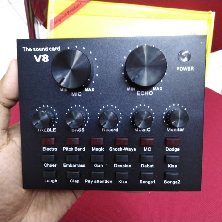 SOUNDCARD LIVESTREAM V8 AUTOTUNE CÓ BLUETOOTH