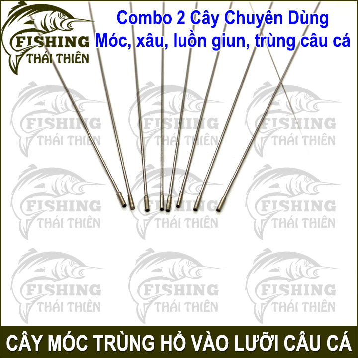 Combo 2 Cây Móc Trùng Hổ Giun Vào Lưỡi Câu Cá