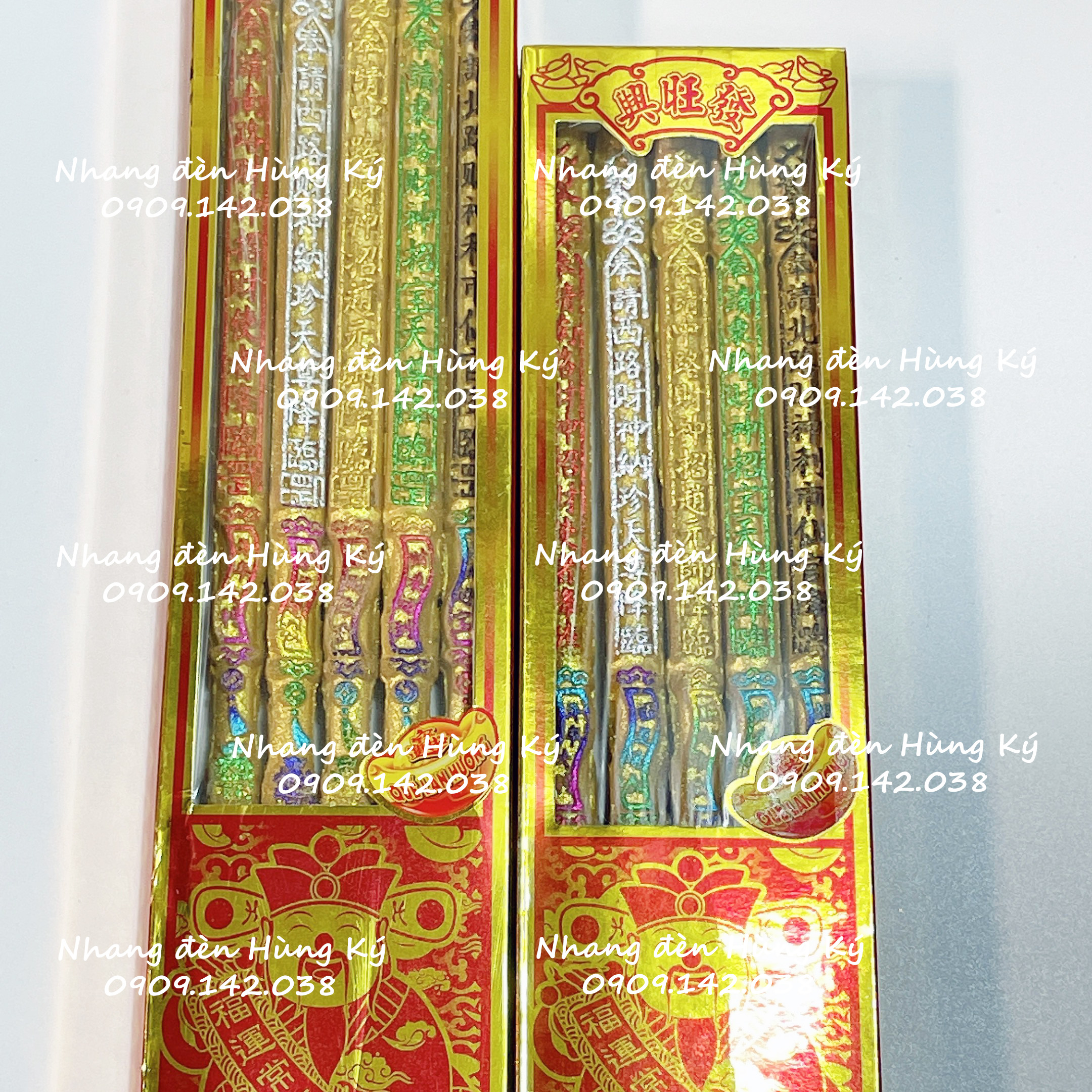 Nhang 5 cây Quế Lan Hương hộp đứng tàn