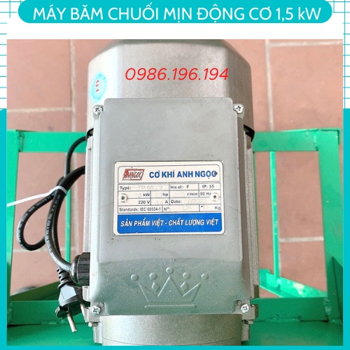 Máy thái - băm chuối mịn - máy cắt chuối cửa ngang nguyên cây - băm cỏ voi. tiện lợi. động cơ 1,1 hoặc 1,5kw. hàng bao dây đồng