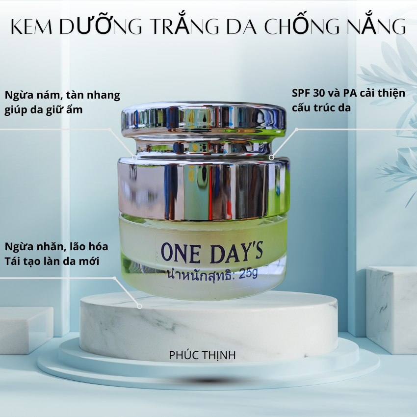COmbo kem Trắng Da và Kem Nám ONE DAYS ( Thái Lan )