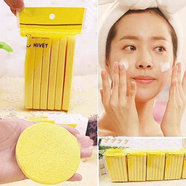 [HCM]Bông Nở Rửa Mặt Chivey (1 gói 12 bông)
