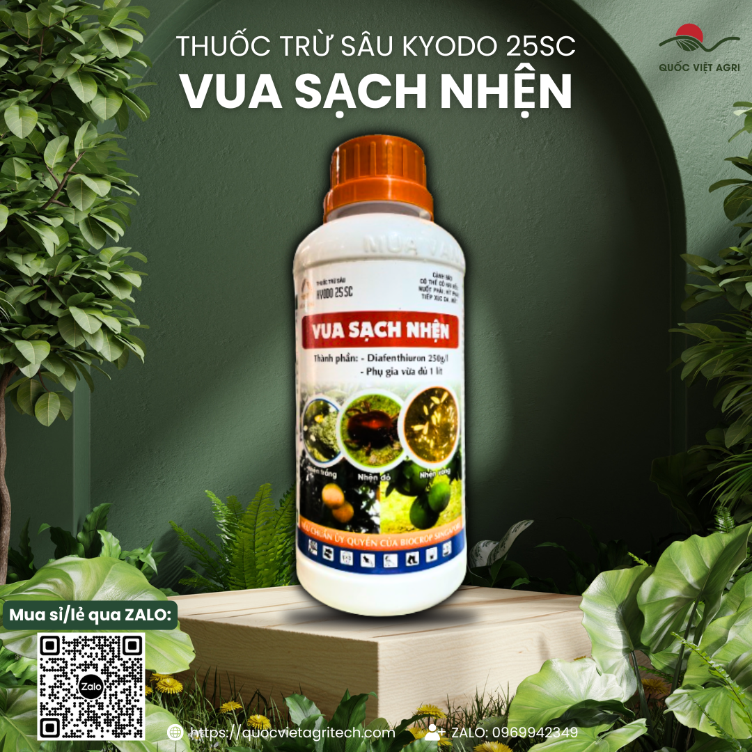 Thuốc trừ sâu nhện KYODO 25SC (240ml - 450ml) - Diafenthiuron 250g/l VUA SẠCH NHỆN