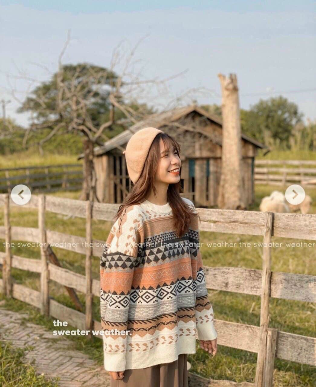 Áo len thổ cẩm vintage