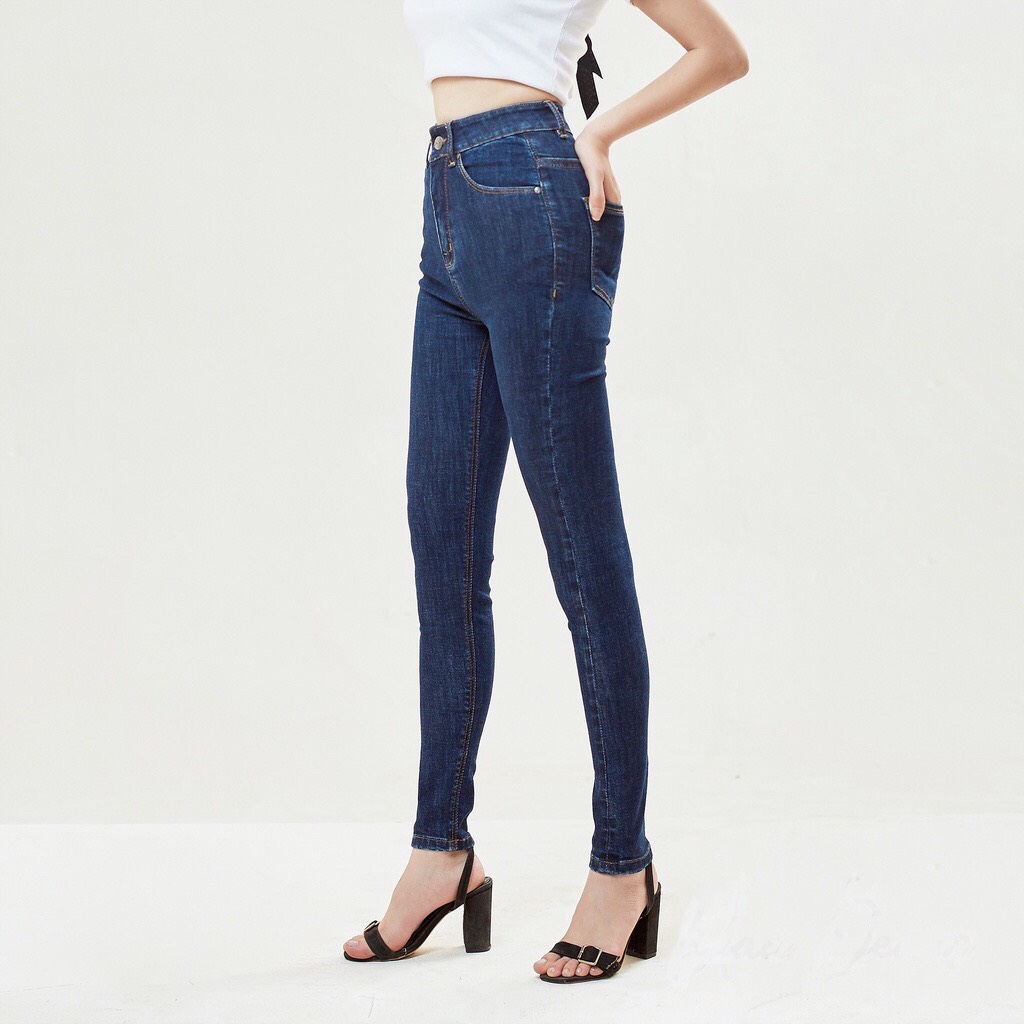 Quần jean nữ trơn co giãn vải mềm mịn cotton cao cấp hàng công ty 3 màu