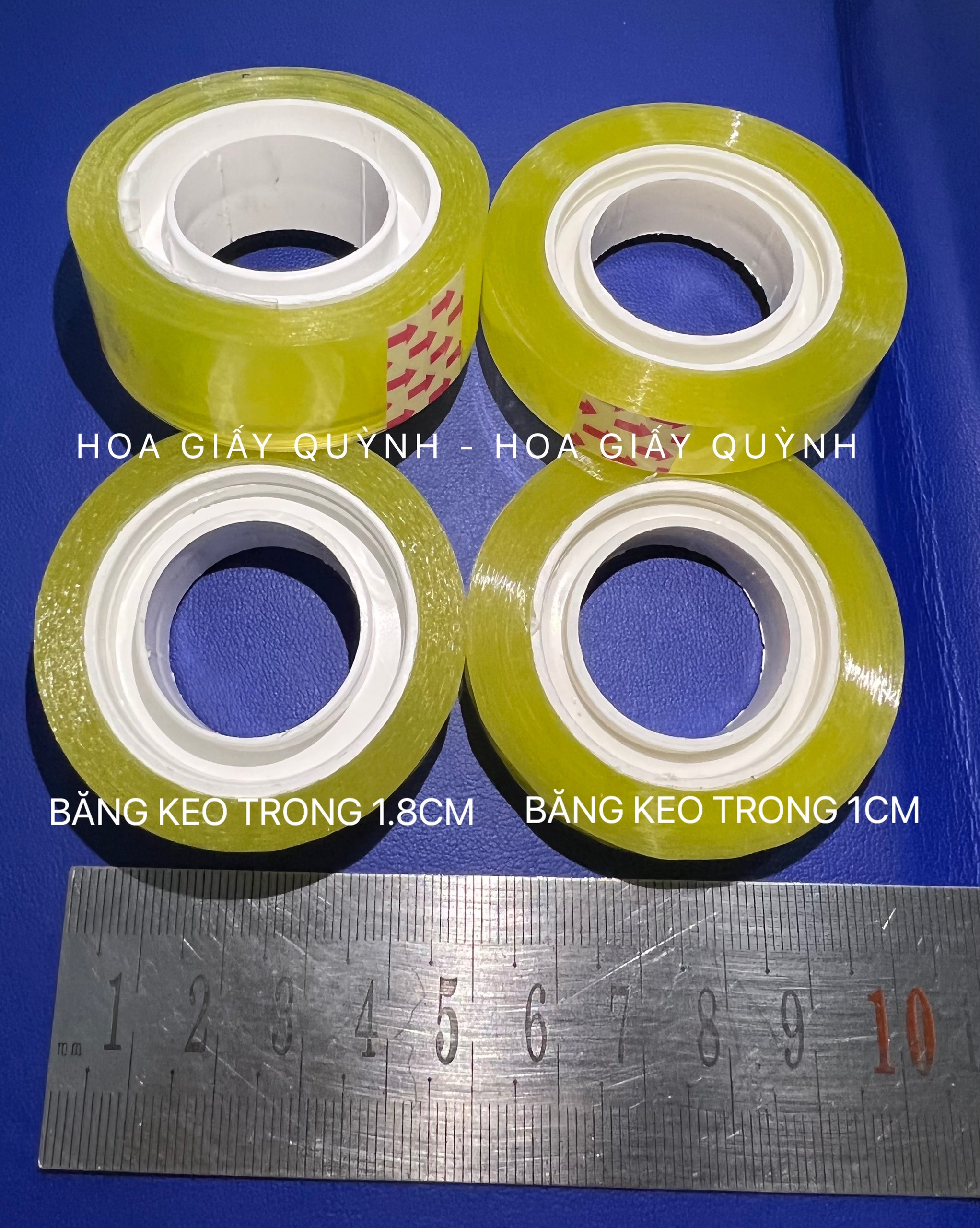 Cuộn băng keo trong 1cm/1.8cm