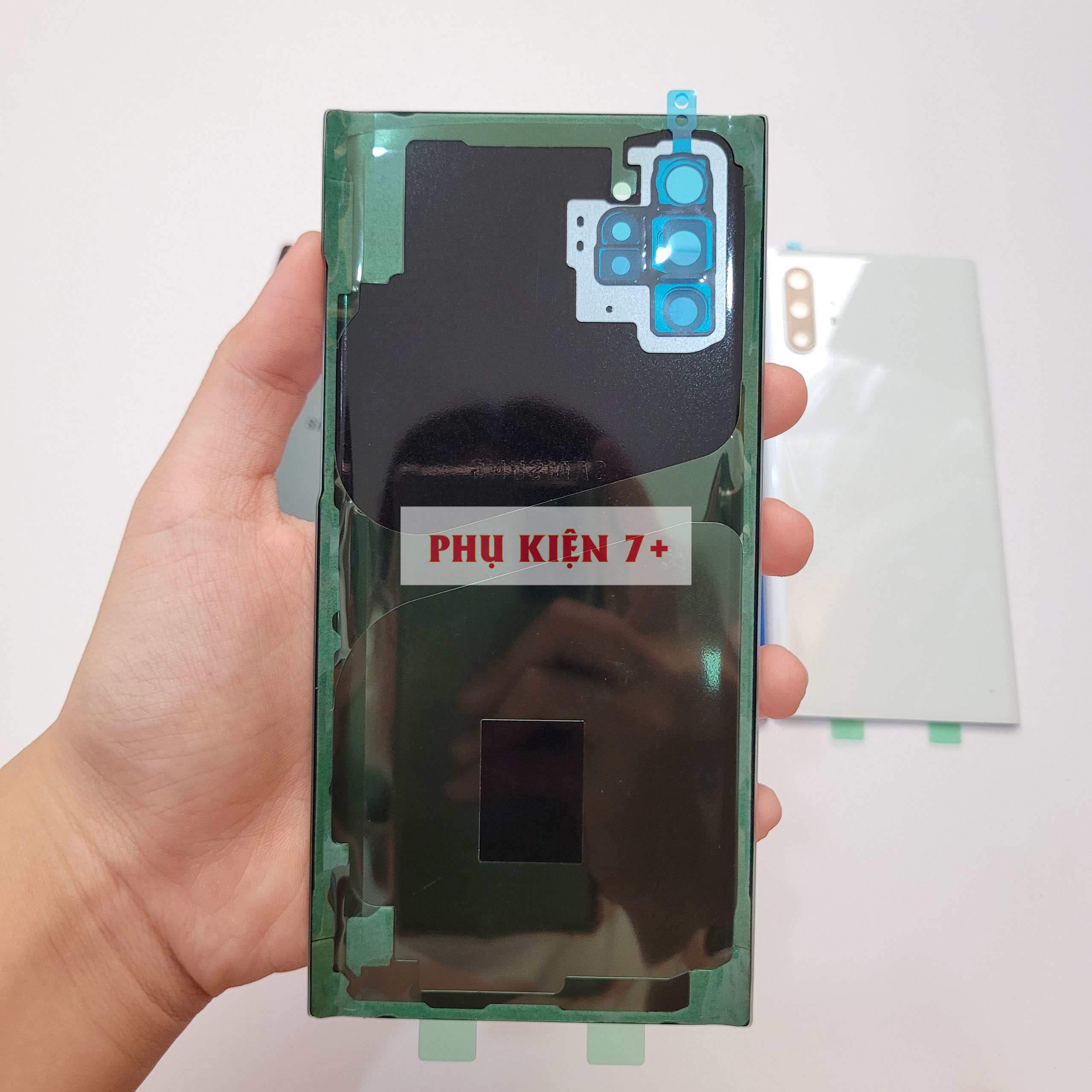 Nắp Lưng Samsung Note 10+ Note 10 Plus (Bản Lớn) Có Kính Camera Và Keo Dán