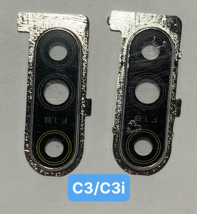 Cụm kính camera liền vành / viền realme c3 / c3i, kính camera rời c3 / c3i