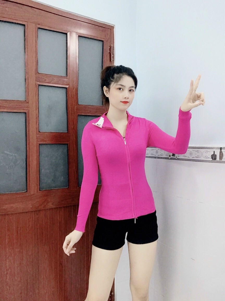Áo Khoác Cardigan Len Nữ Dây Kéo Đôi