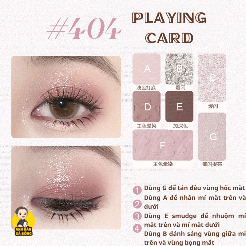 Bảng phấn mắt 7 ô màu nhũ lì hold live 7-color midsummer garden eyeshadow palette hl574