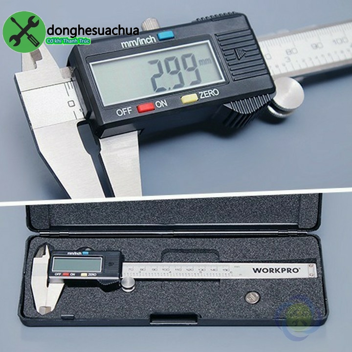 Thước kẹp điện tử dài 150mm workpro w066003 màu đen