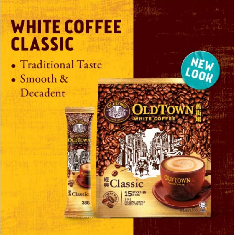 ( Bao Bì Mới ) Cà phê trắng Classic OldTown White Coffee Malaysia