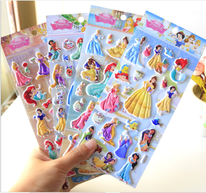 Hình dán sticker nổi 3D Công chúa Disney cho bé