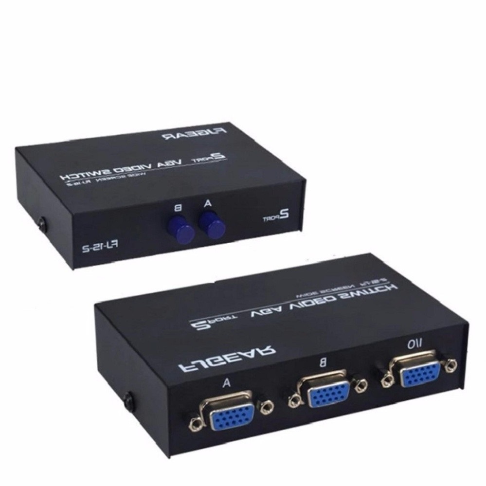 Bộ chia VGA Video Switch (2 CPU ra 1 Màn hình)