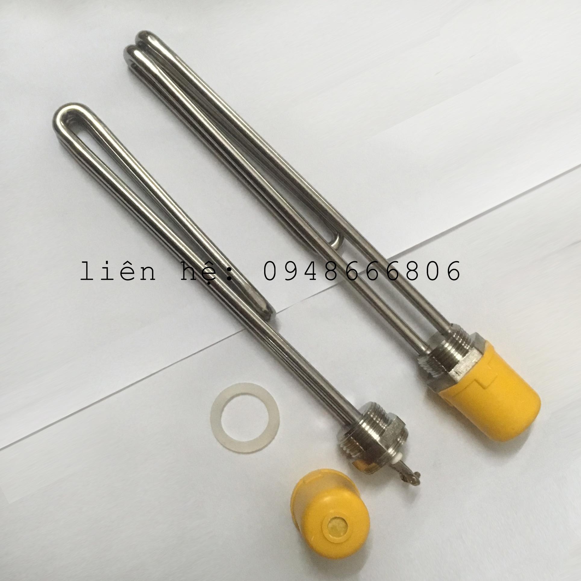 Điện trở cục ren phi 32, Thanh nhiệt cục ren 32mm dài 25cm