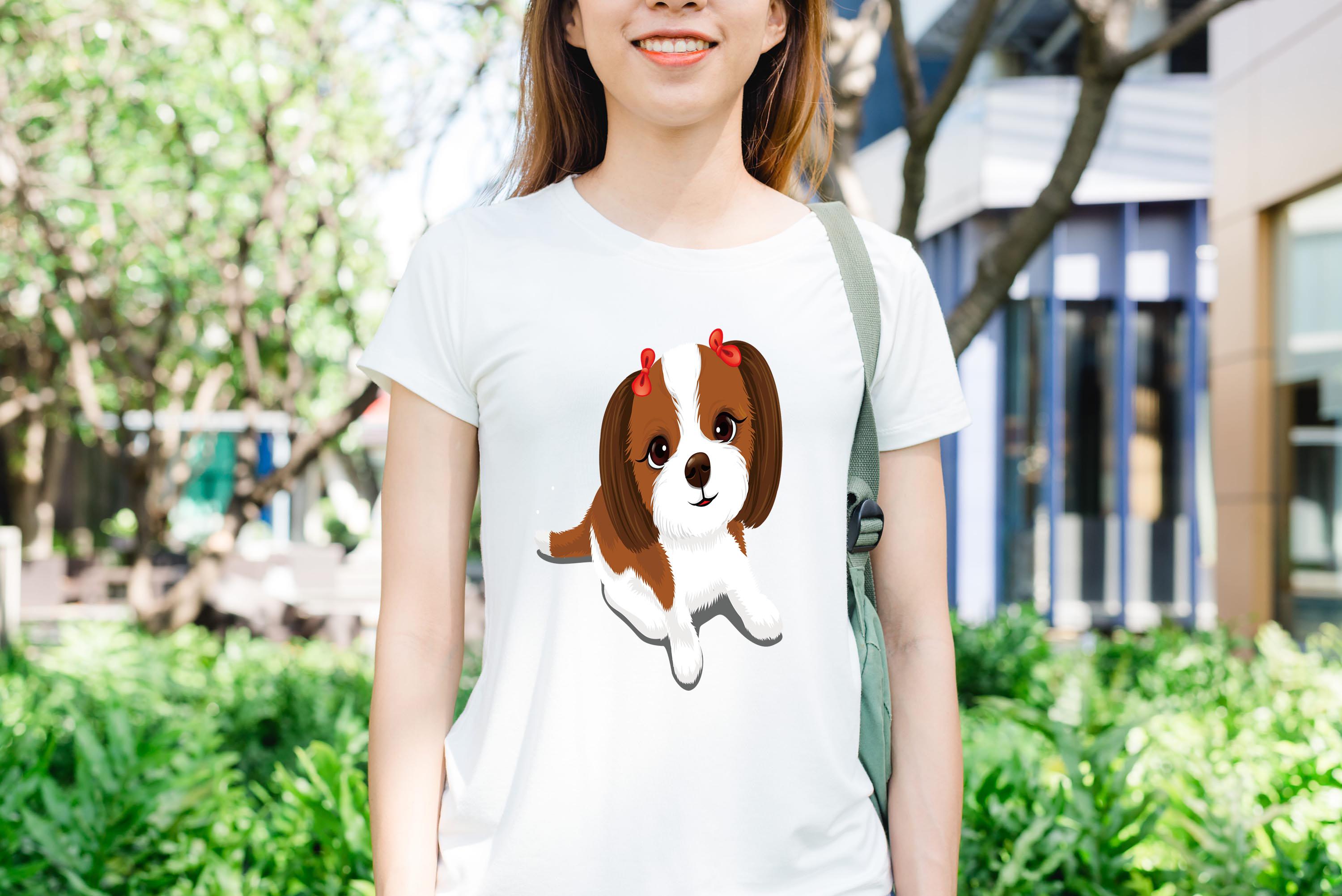 [HCM]Áo thun in hình chó con đáng yêu
