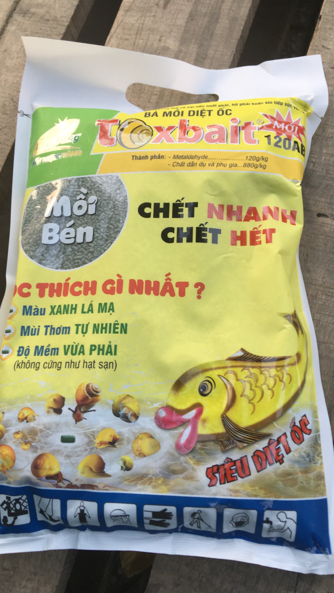 Bã Mồi DIệt Ốc Sên - Các Loại Ốc Gây Hại - MỒI BÉN Toxbait 120 AB 1kg