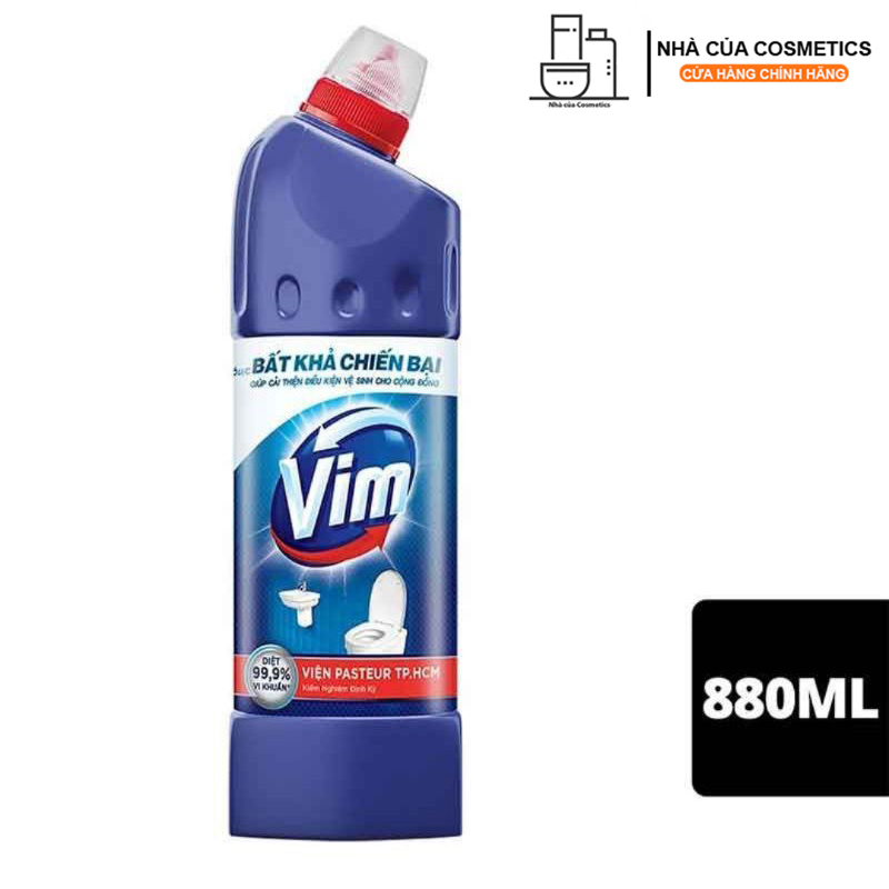 Nước Tẩy Bồn Cầu Vim Diệt Khuẩn (880ml/chai) - Xanh Biển