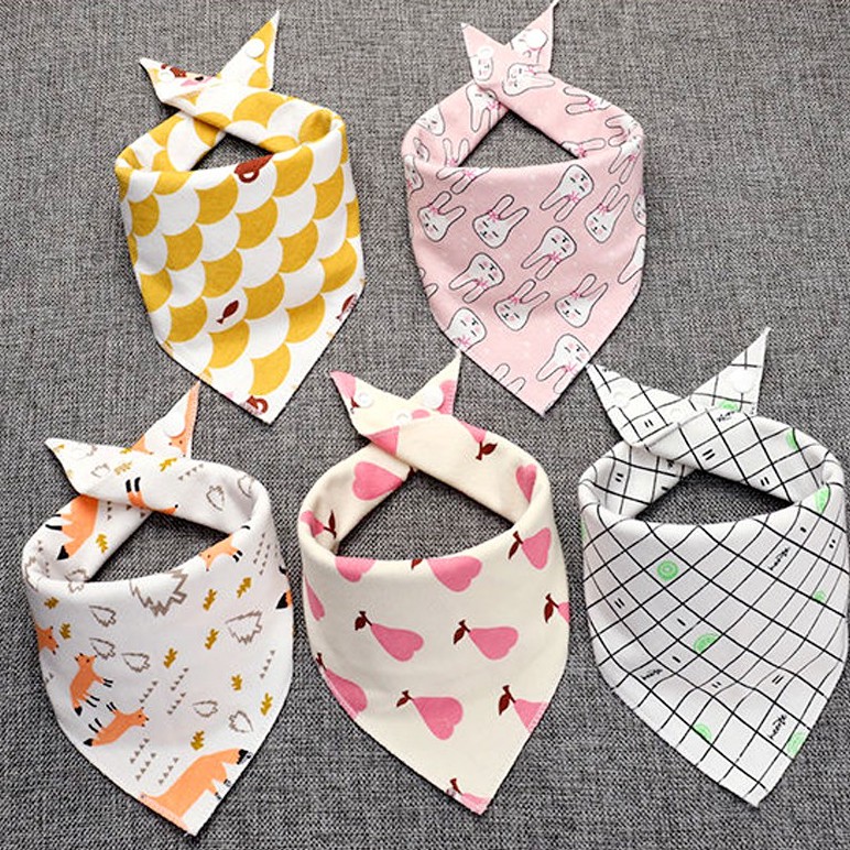 Yếm cotton tam giác cho bé hàng đẹp chất mềm mịn
