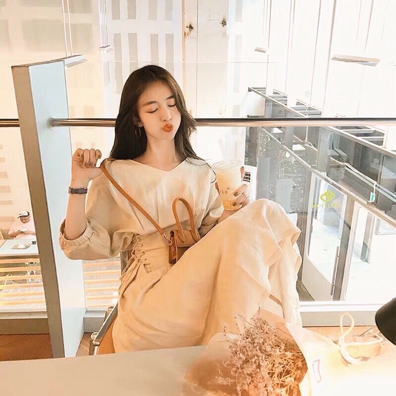 Đầm đan dây tay lỡ 2 màu