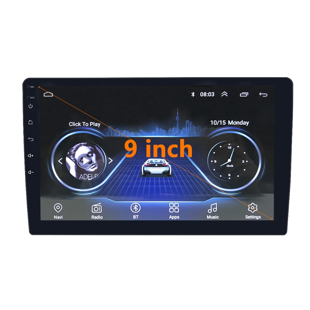 Màn hình Android 9 inch + tặng CAM LÙI AHD