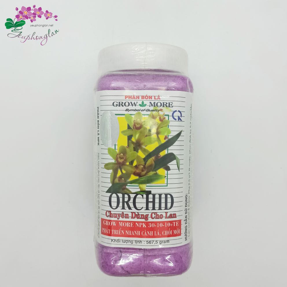Phân bón chuyên dùng cho lan Grow More Orchid 30-10-10 (567g) nhập Mỹ