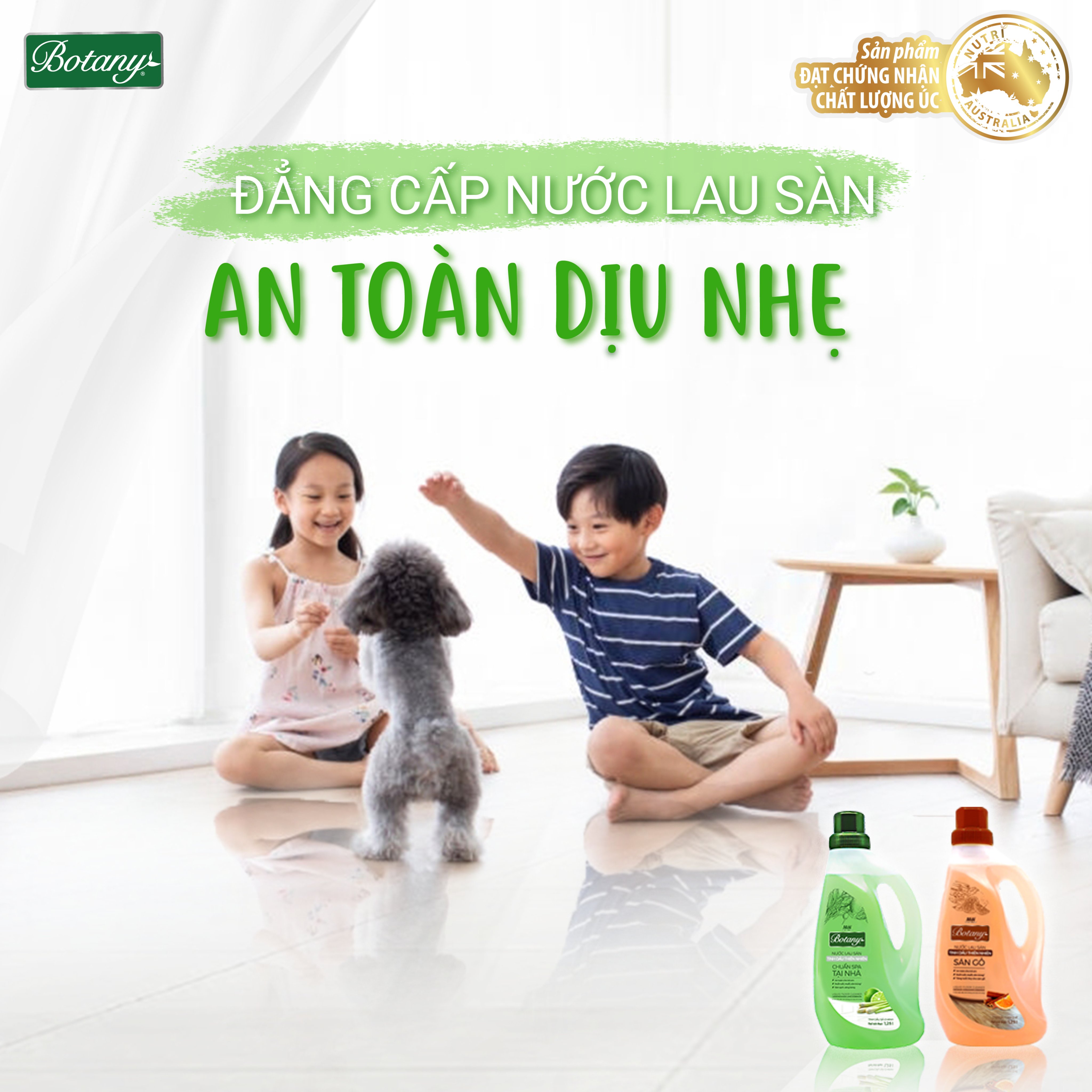 Nước Lau sàn Botany - tinh dầu sả chanh