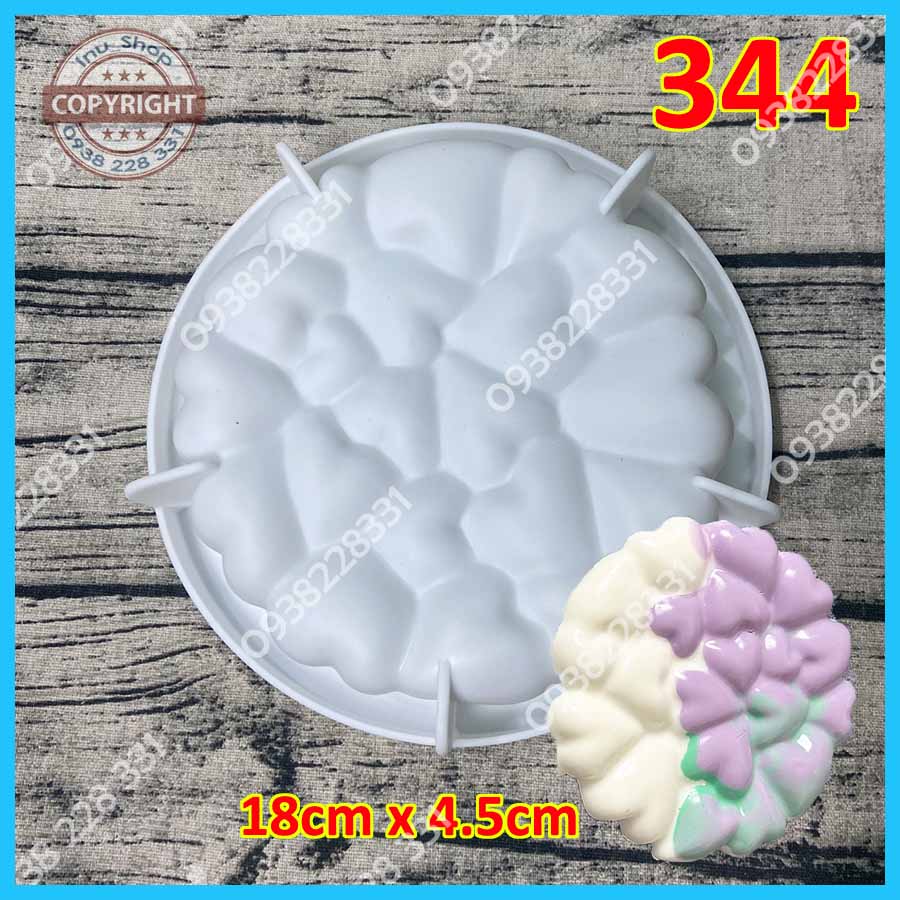 Khuôn silicon hoa hồng, hoa hướng dương nướng bánh, làm rau câu BSI